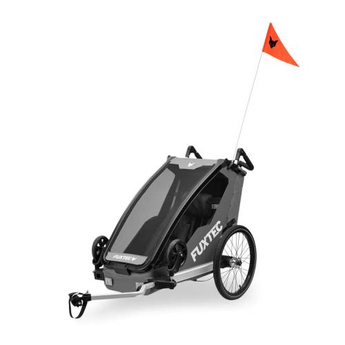 Przyczepka rowerowa FUXTEC FX-FA1S jednoosobowa, szara FX-FA1S.83 - zdjęcie 1