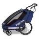 Przyczepka rowerowa FUXTEC FX-FA1-SET-BLUE z kółkiem jogger FX-FA1-SET-BLAU - zdjęcie 1